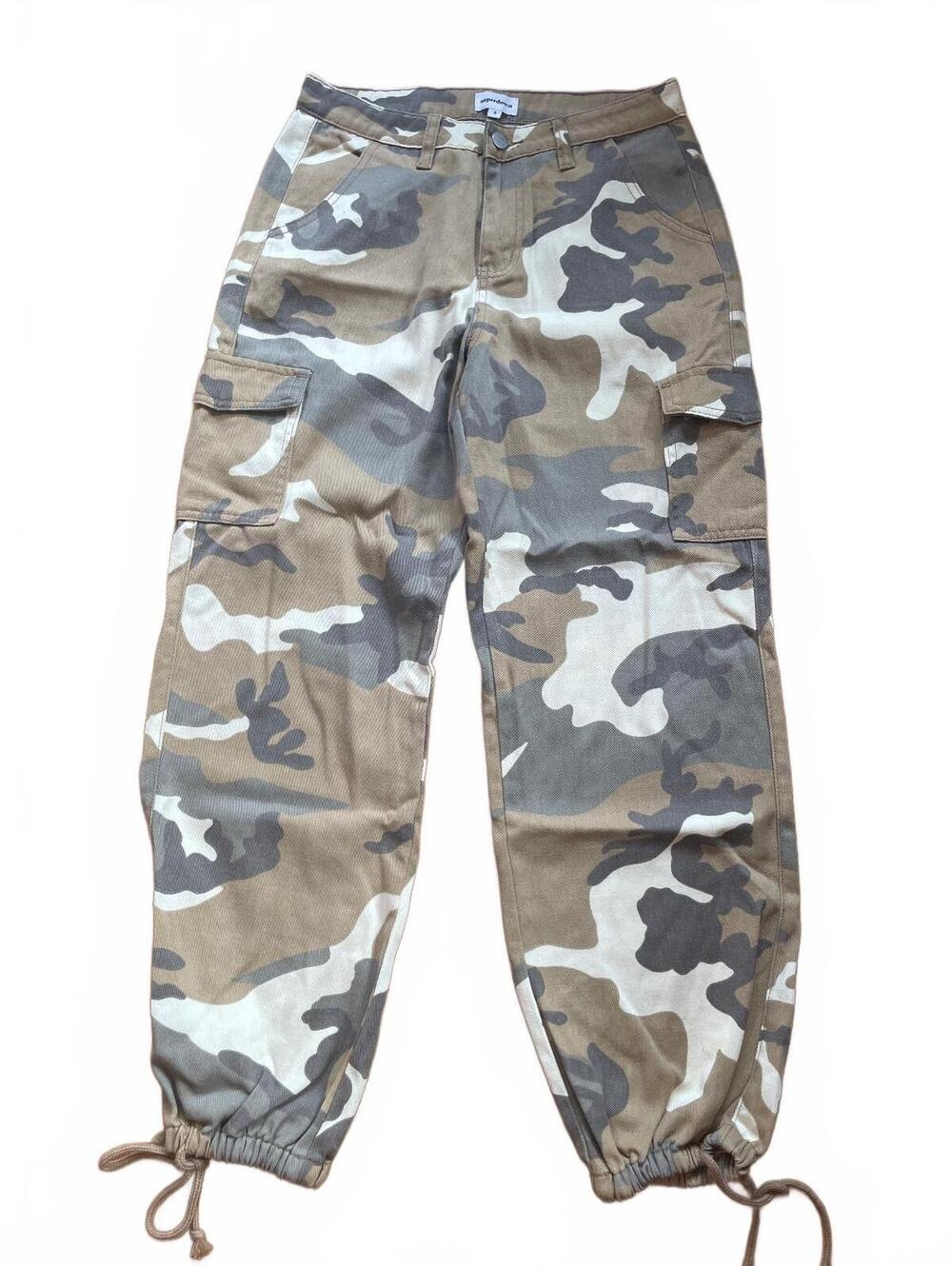superdown Camo Cargo Jogger Pants in Olive, Tan, Gray